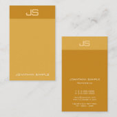 Carte De Visite Monogramme moderne élégant Modèle vertical élégant (Devant / Derrière)