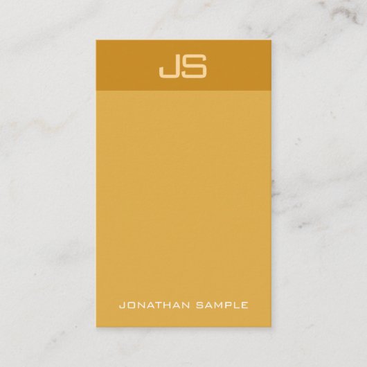 Carte De Visite Monogramme moderne élégant Modèle vertical élégant (Devant)