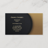 Carte De Visite Monogramme moderne Élégant or professionnel (Dos)