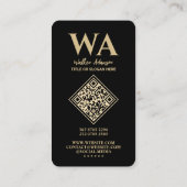 Carte De Visite Monogramme moderne | Elégant professionnel Faux Go (Dos)