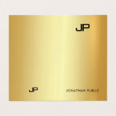 Carte De Visite Monogramme moderne élégant professionnel glamour o (Extérieur déplié)