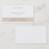 Carte De Visite Monogramme moderne élégant professionnel minimalis (Devant / Derrière)