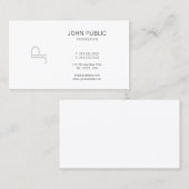 Carte De Visite Monogramme Moderne Élégant Professionnel Plain (Devant / Derrière)