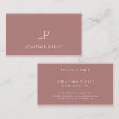 Carte De Visite Monogramme moderne Élégant Professionnel Simple Lu (Devant / Derrière)