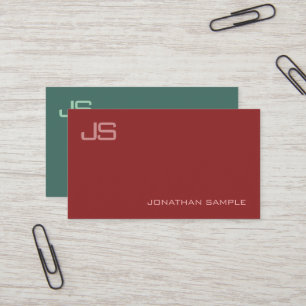 Carte De Visite Monogramme moderne élégant professionnel tendance