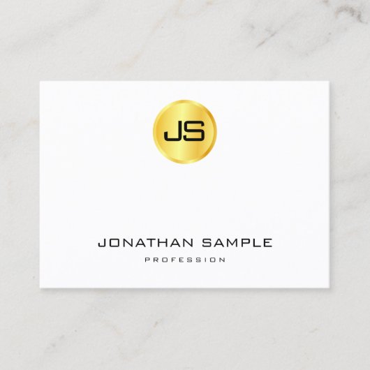 Carte De Visite Monogramme moderne élégant professionnel tendance (Devant)