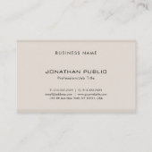 Carte De Visite Monogramme Moderne Élégant Simple et Professionnel (Dos)