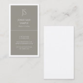 Carte De Visite Monogramme moderne Elégant Simple Modèle tendance (Devant / Derrière)