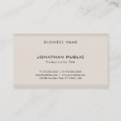 Carte De Visite Monogramme moderne Élégant Simple Professionnel Pl (Dos)