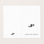 Carte De Visite Monogramme moderne Élégant Simple Professionnel Pl (Extérieur déplié)