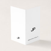 Carte De Visite Monogramme moderne Élégant Simple Professionnel Pl (Extérieur)