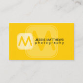 Carte De Visite Monogramme moderne et audacieux (Devant)