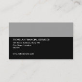 Carte De Visite Monogramme moderne et audacieux (Dos)