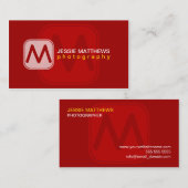 Carte De Visite Monogramme moderne et audacieux (Devant / Derrière)