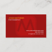 Carte De Visite Monogramme moderne et audacieux (Dos)