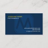 Carte De Visite Monogramme moderne et audacieux (Dos)