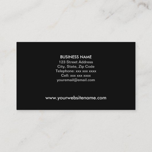 Carte De Visite Monogramme moderne et élégant (Dos)