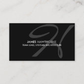 Carte De Visite Monogramme moderne et élégant (Devant)