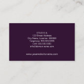 Carte De Visite Monogramme moderne et élégant (Dos)