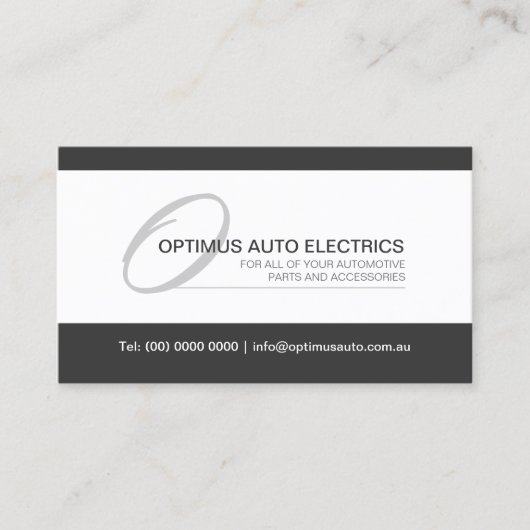 Carte De Visite Monogramme moderne et élégant (Devant)