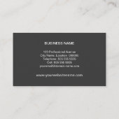 Carte De Visite Monogramme Moderne et Élégant (Dos)