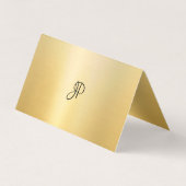 Carte De Visite Monogramme Moderne Faux Gold Calligraphie Script (Dos)