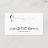 Carte De Visite Monogramme moderne Femme Face Line Art (Dos)