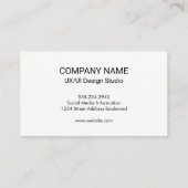 Carte De Visite Monogramme moderne géométrique (rouge) (Dos)