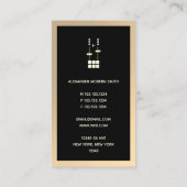 Carte De Visite Monogramme moderne Gold Faux 2019| DJ Mariage 2020 (Dos)