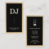 Carte De Visite Monogramme moderne Gold Faux 2019| DJ Mariage 2020 (Devant / Derrière)