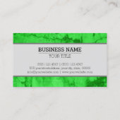 Carte De Visite Monogramme Moderne Green Grunge Arrière - plan (Dos)