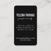 Carte De Visite Monogramme moderne Grunge (Dos)