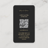 Carte De Visite Monogramme moderne Juridique Cabinet Avocat Black (Dos)