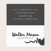 Carte De Visite Monogramme moderne lisse et mince 2 (Extérieur déplié)