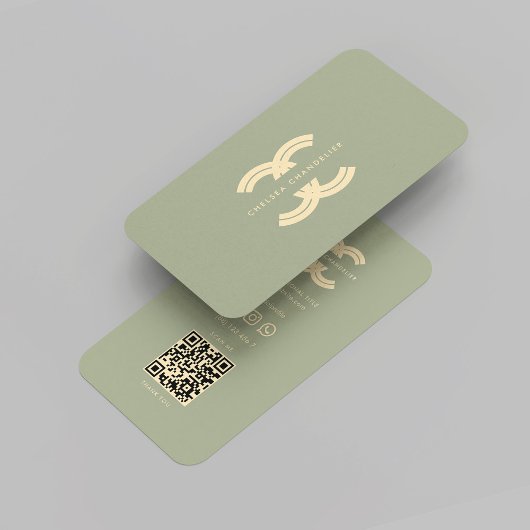Carte De Visite Monogramme moderne Logo C Société