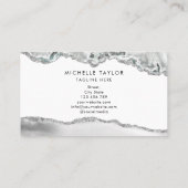 Carte De Visite Monogramme moderne maquillage de beauté Élégant pr (Dos)