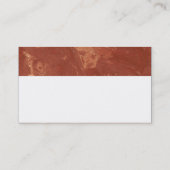 Carte De Visite Monogramme moderne - Marbre Brown (Dos)