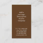 Carte De Visite Monogramme moderne (marron) (Dos)