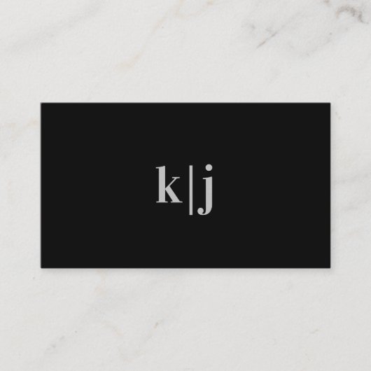 Carte De Visite Monogramme moderne minimum personnalisé QR (Devant)