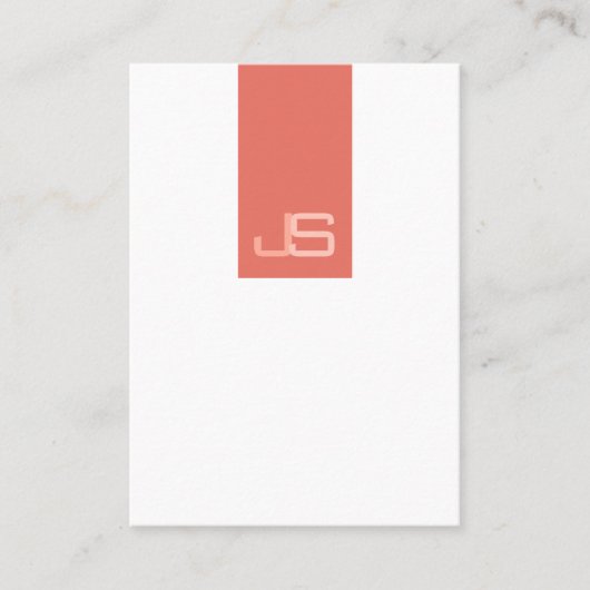 Carte De Visite Monogramme moderne Modèle design élégant (Devant)