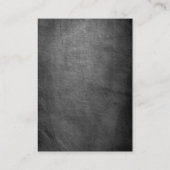 Carte De Visite Monogramme moderne moderne de tableau noir gris te (Dos)