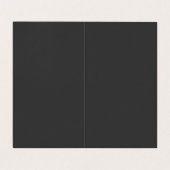 Carte De Visite monogramme moderne moderne gris gris noir gras (Intérieur déplié)