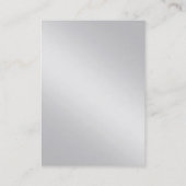 Carte De Visite Monogramme moderne moderne métal gris argent gris (Dos)