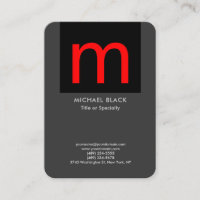 Monogramme moderne moderne minimaliste gris noir r