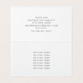 Carte De Visite Monogramme Moderne & Motif Floral Doula Ou Midwoma (Intérieur déplié)