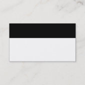 Carte De Visite Monogramme moderne - Noir et Blanc (Dos)