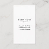 Carte De Visite Monogramme moderne noir et blanc (Dos)