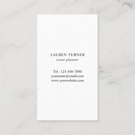 Carte De Visite Monogramme moderne noir et blanc (Dos)