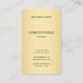 Carte De Visite Monogramme Moderne, Noir Et Or, À La Mode (Dos)