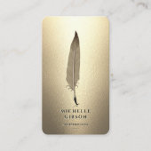 Carte De Visite Monogramme moderne Noir Noir Or Élégant (Devant)